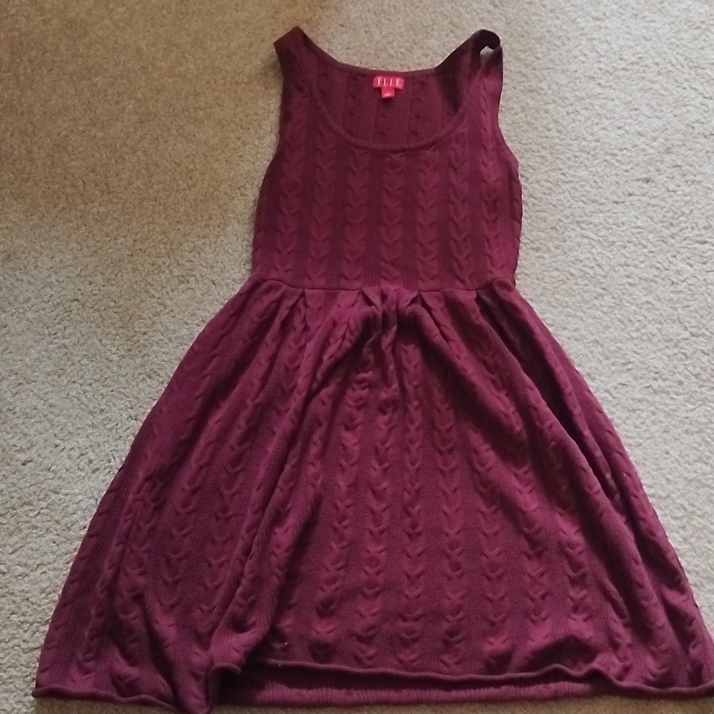 Cute skater dress cranberry size l